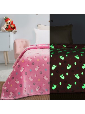 Fluorescent blanket for single bed Art: 6093 Size: 160X220cm